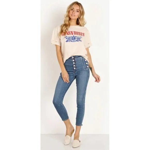 J Brand Denim - J Brand Natasha High Rise Skinny Jeans, Button Fly, Lovesick Light Wash, Size 24
